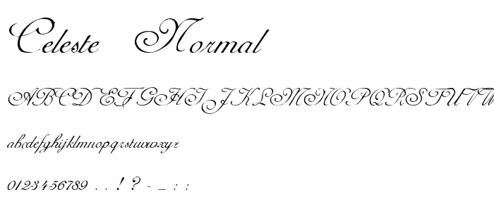 Celeste  Normal font